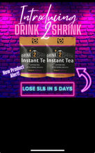 Load image into Gallery viewer, Instant Drink2Shrink Herbal Infused Detox Tea, Caffeine free (Includes 10 Sachet packs)